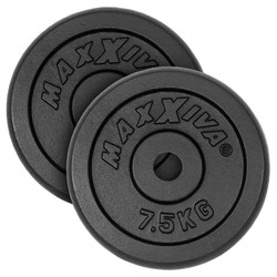 MAXXIVA Set 2 uteži za dumbbell s skupno težo 15 kg