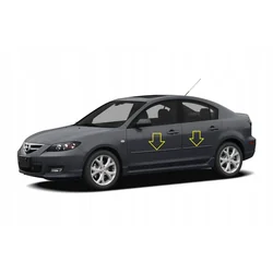 Mazda 3 2004-2013 - Benzi de protecție laterale cromate pentru uși