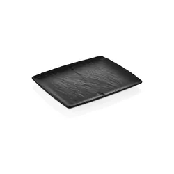 Melamine platter Rock, black, GN 1/2, 265x325mm