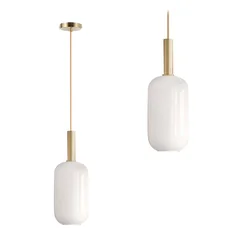 Melkglazen buis hanglamp APP667-1CP Goud