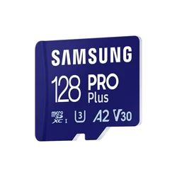 Memory Card SAMSUNG MicroSDHC PRO PLUS 128GB, Class10/Grade 3 with card reader