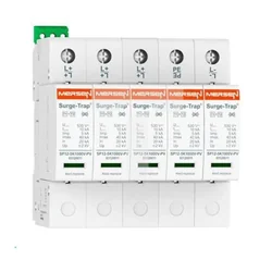 MERSEN DC-overspanningsafleider Type 1+2, 1000V DC, tot 2-stringów 5-polowy, IImp 5kA, Hulpcontact, vervangbaar inzetstuk, Configuratie ++ PE –