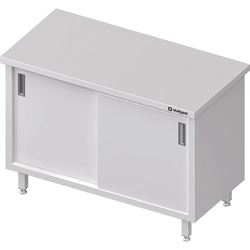 Mesa central de acero inoxidable con puertas correderas 1700x600 Stalgast