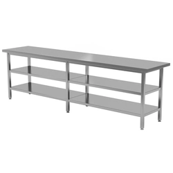 Mesa central de catering em aço inox 2-Pół 200x70x85 Polgast 112207/2-6