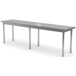 Mesa central de catering em aço inox 200x80x85 Polgast 110208-6