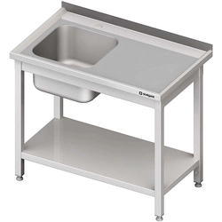 Mesa con lavabo 1-kom.(L), con estante 1900x600x850 mm atornillado