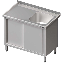 Mesa con lavabo 1-kom.(P), puerta corredera 1300x600x850 mm