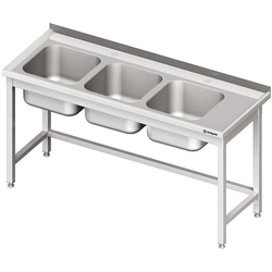 Mesa de acero inoxidable con fregadero 3-kom.(L) 1700x700 | estalgast