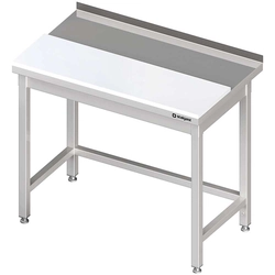 Mesa de acero inoxidable con placa de polietileno 1300x700, Stalgast atornillada 980587130