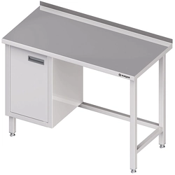 Mesa de aço inox com armário (L) 140x60 Stalgast