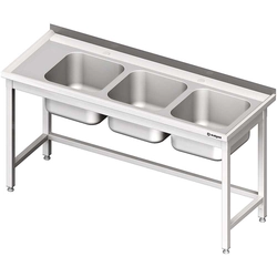 Mesa de aço inox com pia 3-kom.(P) 1700x700 | Stalgast