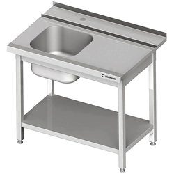 Mesa de carregamento (P) 1-kom. com prateleira para máquina de lavar louça SILANOS 800x755x880 mm aparafusada