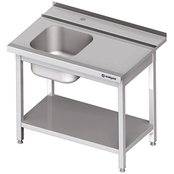 Mesa de carregamento (P) 1-kom. com prateleira para máquina de lavar louça STALGAST 1400x750x880 mm soldada