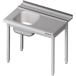 Mesa de carregamento(P) 1-kom. sem prateleira para máquina de lavar louça SILANOS 1300x755x880 mm aparafusada