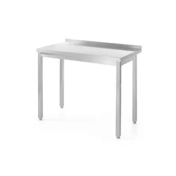 Mesa de catering com borda 80 x 60 cm, aço inoxidável Hendi