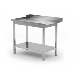 Mesa de descarga para máquinas de lavar louça com prateleira - esquerda 1200 x 700 x 850 mm POLGAST 237127-L 237127-L