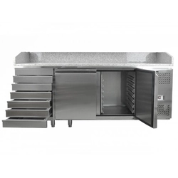 MESA DE PIZZA REFRIGERADA EPF3480 2-DRZWIOWY COM PROER 580L INVEST HORECA EPF3480