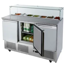 Mesa de refrigeração profissional 3-drzwiowy 1365x700x850mm 380L ESL3864