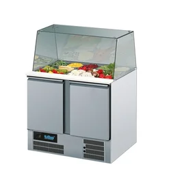 Mesa de resfriamento de salada Saladetta com extensão de vidro GN 1/1 Rilling AKT SA795 00EV