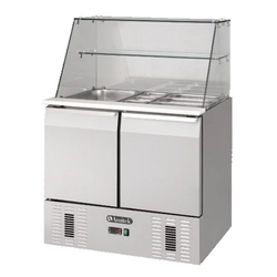 Mesa de Salada Refrigerada 2-Drzwiowy Com Vidro 240L Amitek 1030046