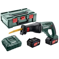 Metabo ASE 18 LTX акумуляторна ножівка 18 V | 250 мм | Вугільна щітка | 2 x 4 Ач акумулятор + зарядний пристрій | в metaBOX