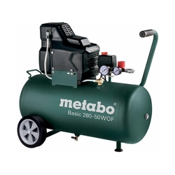 Metabo Basic 280-50 W OF compresor eléctrico de pistón Aire de admisión: 140 l/min | 50 l | 8 barra | Sin aceite | 230 V