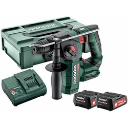 Metabo BH 18 LTX BL 16 akkus fúrókalapács 18 V | 1,3 J | Betonban 16 mm | 1,6 kg | Szénkefementes | 2 x 2 Ah akku + töltő | metaBOX-ban