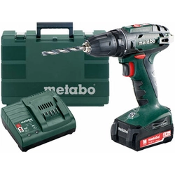 Metabo BS 14.4 batteridrevet boremaskine med borepatron 14,4 V | 20 Nm/40 Nm | Kulbørste | 1 x 2 Ah batteri + oplader | I en kuffert