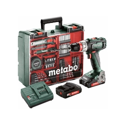 Metabo BS 18 L Quick cordless drill driver with chuck 18 V | 25 Nm/50 Nm | Carbon brush | 2 x 2 Ah battery + charger | In a suitcase