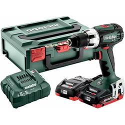 Metabo BS 18 LT akumulátorový vrtací šroubovák se sklíčidlem 18 V | 34 Nm/60 Nm | Uhlíkový kartáč | 2 x 4 Ah baterie + nabíječka | v metaBOXu