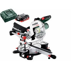 Metabo KGS 18 LTX BL 216 akumulatora slīpzāģis 18 V | Zāģa asmens 216 mm x 30 mm | Griešanas maks. 70 x 305 mm | Oglekļa brushless | 1 x 4 Ah akumulators + lādētājs