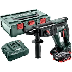 Metabo KH 18 LTX 24 akkus fúró-vésőkalapács 18 V | 2,1 J | Betonban 24 mm | 2,6 kg | Szénkefés | 2 x 4 Ah akku + töltő | metaBOX-ban