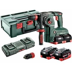 Metabo KHA 36-18 LTX 32 akumulatora urbjmašīna 18 V | 3,1 J | Betonā 32 mm | 5,7 kg | Oglekļa suka | 4 x 8 Ah akumulators + lādētājs | metaBOX