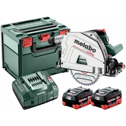 Metabo KT 18 LTX 66 BL акумуляторна занурювальна циркулярна пила 18 V | Пильне полотно 165 мм x 20 мм | Макс. 66 мм | 2 x 8 Ач акумулятор + зарядний пристрій | в metaBOX