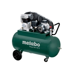 Metabo Mega 350-100 D elektriline kolbkompressor Sissepuhkeõhk: 250 l/min | 90 l | 10 baar | Õliga määritud | 400 V
