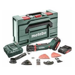 Metabo MT 18 LTX Compact cordless multifunctional machine vibrating 18 V | 7000 - 18000 1/min | 1,6 ° | Carbon brush | 2 x 2 Ah battery + charger | in metaBOX