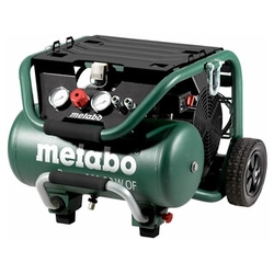 Metabo Потужність 400-20 W OF Електричний поршневий компресор Вхідне повітря: 200 л/хв | 20 l | 10 бар | Без масла | 230 V