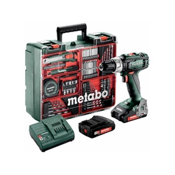 Metabo SB 18 L Komplekts akumulatora triecienurbjmašīna 18 V | 25 Nm/50 Nm | 1,5 - 13 mm | Oglekļa suka | 2 x 2 Ah akumulators + lādētājs | Čemodānā