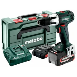 Metabo SB 18 LT Akku-Schlagbohrschrauber 18 V | 34 Nm/60 Nm | 1,5 - 13 mm | Kohlebürste | 2 Ah + 5,2 Ah Akku + Ladegerät | in metaBOX