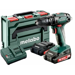 Metabo SB 18 κρουστικό δράπανο μπαταρίας 18 V | 24 Nm/48 Nm | 1 - 10 mm | Βούρτσα άνθρακα | 2 x 2 μπαταρία Ah + φορτιστής | στο metaBOX