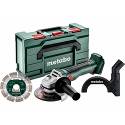 Metabo Set W 18 L BL 9-125 akumulatora leņķa slīpmašīna 18 V | 125 mm | 10000 RPM | Oglekļa brushless | Bez akumulatora un lādētāja | metaBOX