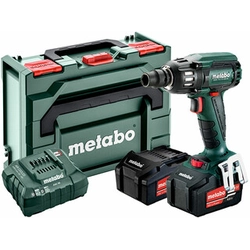 Metabo SSW 18 LTX 400 BL 2X4AH LI-POWER akumulatorska udarna odvijač 18 V | 400 Nm | 1/2 inča | Ugljične četkice | 2 x 4 Ah baterija + punjač | u metaBOX-u