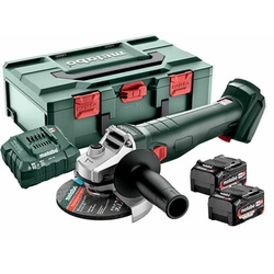 Metabo W 18 L BL 9-125 акумулаторен ъглошлайф2 х4Ah + зарядно, в metaBOX