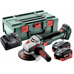 Metabo WB 18 LTX BL 15-125 Акумуляторна кутова шліфувальна машина Quick 18 V | 125 мм | 10000 RPM | Карбонова безщітка | 2 x 5,5 Ач акумулятор + зарядний пристрій | в metaBOX