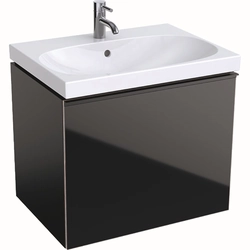 Meuble pour lavabo Geberit Acanto, 65 cm, noir