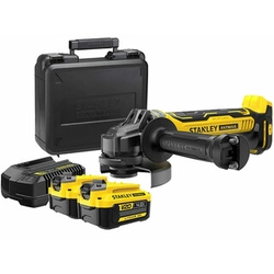 Meuleuse d'angle sans fil Stanley FatMax SFMCG700M2K-QW 18 V | 125 mm | 8000 tr/min | Carbone sans balais | 2 x 4 Ah batterie + chargeur | Dans une valise