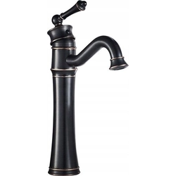 Mezclador de lavabo alto Rea Vintage Antique Black