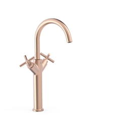 Mezclador monomando de lavabo Tres Montblanc XXL 24-K Oro rosa mate 28380301OPM