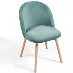 MIADOMODO Set eetkamerstoelen, turkoois, 4 st