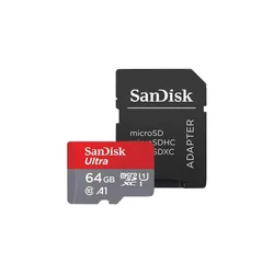 Mikromuistikortti 64GB, luokka 10, sisältää SD-sovittimen - SanDisk SDSQUAB-064G-GN6MA